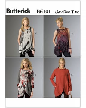 Patrons Butterick pour tuniques femmes #B6101Y tailles 32-40