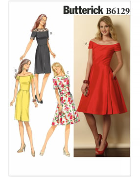 Patrons Butterick Robe Femme #B6129A5 Taille 32-40