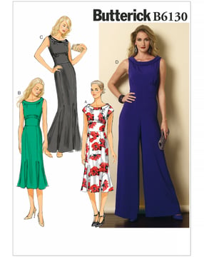 Patron Butterick Femme Robe Tailleur-pantalon #B6130E5 Taille 32-40