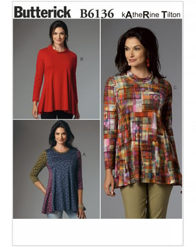 Patrons Butterick Tunique Femme #B6136ZZ Taille 42-50