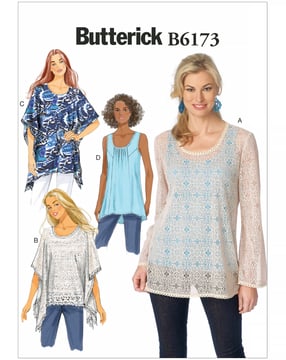 Patrons Butterick pour femme Top Tunique Pull #B6173E5 Taille 40-48