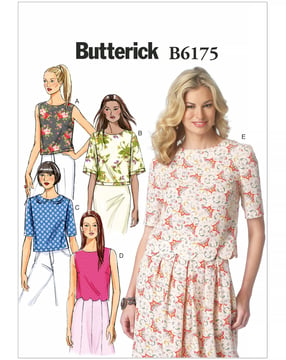Patron Butterick T-shirt femme #B6175E5 Taille 40-48
