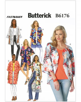 Patrons Butterick pour femme Veste Tunique Gilet #B6176Y Taille 32-40