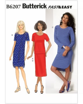 Patrons Butterick pour femme Haut Jupe #B6207Y Taille 32-40