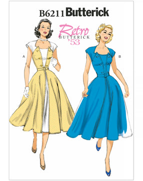 Patron Butterick Robe Femme #B6211E5 Taille 40-48