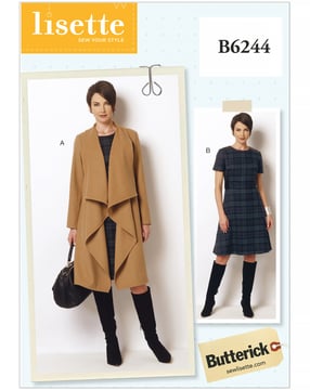 Patron Butterick Manteau Femme #B6244RR Taille 44-50
