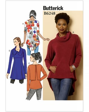 Patron Butterick Chemisier femme #B6248F5 Tailles 42-50