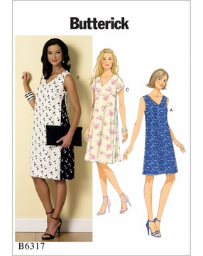 Patron Butterick Robe Femme #B6317E5 Taille 40-48