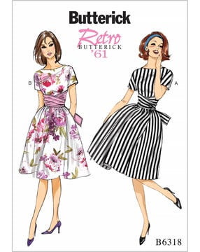 Patron de couture Butterick Robe femme #B6318E5 Taille 40-48