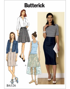 Patron Butterick Jupe Femme #B6326F5 Taille 42-50
