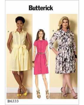 Patron Butterick Robe Femme #B6333RR Taille 44-50