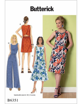 Patron Butterick Robe Femme #B6351A5 Taille 32-40