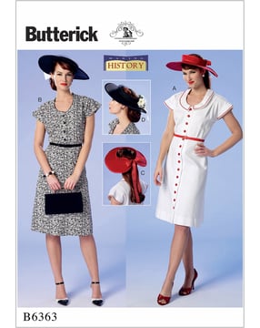 Patron Butterick Femme Costume Historique #B6363A5 Taille 32-40