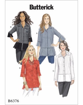 Patron Butterick Chemisier Femme #B6376E5 Taille 40-48