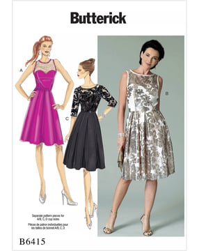 Patron Butterick Robe Femme #B6415E5 Taille 44-52