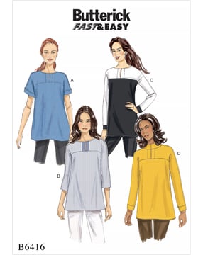 Patron Butterick Tunique femme #B6416E5 Taille 40-48