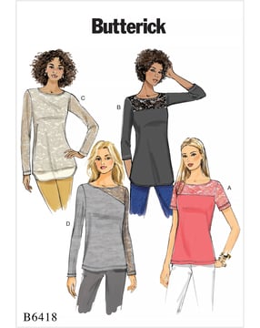 Patrons Butterick Chemisier Femme #B6418Y Taille 32-40