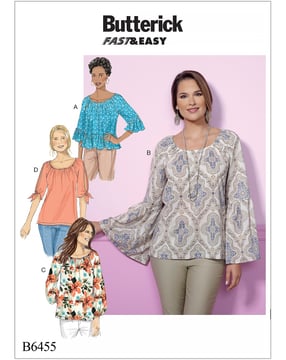Patron Butterick pour chemisier femme #B6455ZZ Taille 42-50