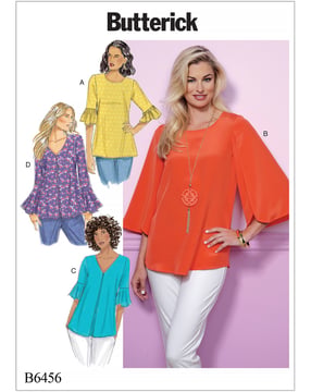Patrons Butterick pour femme Chemise #B6456E5 Taille 40-48