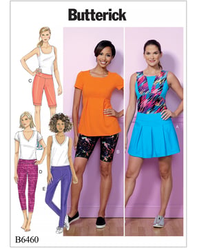 Patrons Butterick pour femme Pantalon Jupe Shorts #B6460Y Taille 32-40