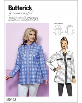 Patron Butterick Chemisier pour femmes #B6465MISS Taille 34-46