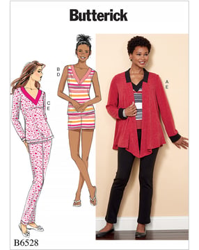 Patrons Butterick pour femme Veste Top Pantalon Shorts e #B6528Y Taille 32-40