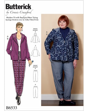 Patrons Butterick pour femme Veste Pantalon Design : Connie Crawford #B6533MIS Taille 34-46