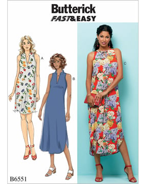 Patron Butterick Robe Femme #B6551Y Taille 32-40