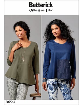 Patron Butterick Chemises pour femmes Design : Katherine Tilton #B6564ZZ Taille 36-50
