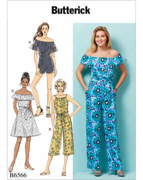 Patron Butterick pour femme Robe Combinaison pantalon #B6566Y Taille 32-40