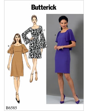 Patron Butterick Robe Femme #B6585F5 Taille 44-52