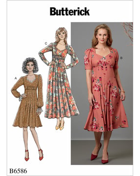 Patrons Butterick Robe Femme #B6586E5 Taille 40-48
