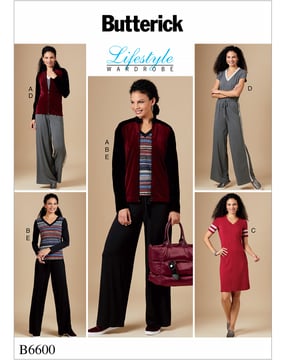 Set de patrons Butterick pour femme Robe Veste Tailleur Pantalon Top #B6600ZZ Taille 42-50