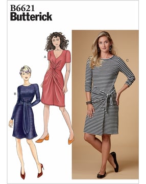 Patron Butterick Femme Robe bien coupée #B6621A5 Taille 32-40