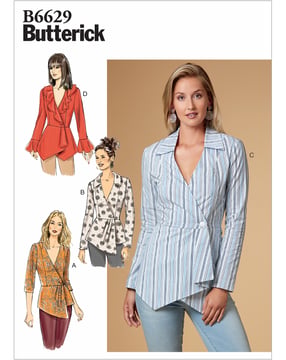 Patrons Butterick pour femme Chemise #B6629E5 Taille 40-48