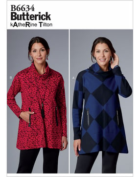 Patron Butterick Tunique Pull Femme #B6634Y Taille 34-42