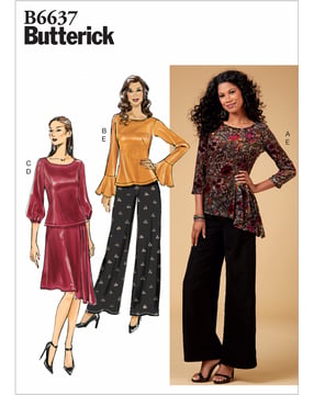 Patrons Butterick pour femmes Combinaison #B6637E5 Taille 42-50