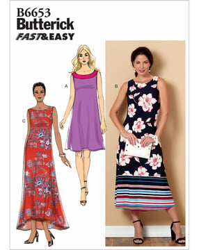 Patron Butterick Robe Femme Pull #B6653E5 Taille 40-48