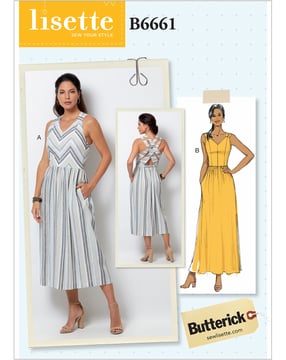 Patron Butterick Robe Femme Fille #B6661E5 Taille 40-48