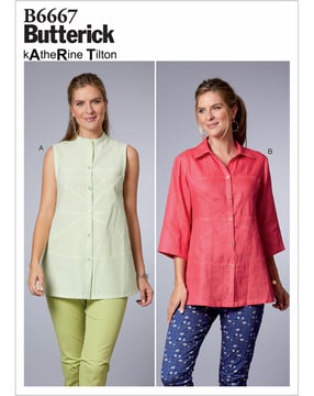 Patrons Butterick pour femme Chemisier #B6667B5 Taille 34-42