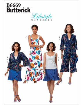 Patrons Butterick Femme Robe Veste Top Pantalon Jupe #B6669A5 Taille 32-40