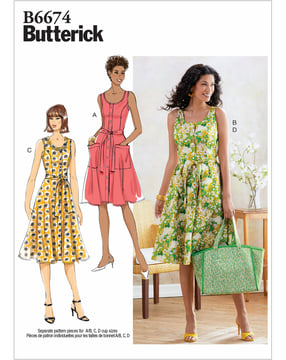 Patron Butterick Robe Femme #B6674A5 Taille 32-40