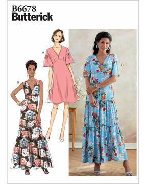 Patron Butterick Robe Femme #B6678A5 Taille 32-40