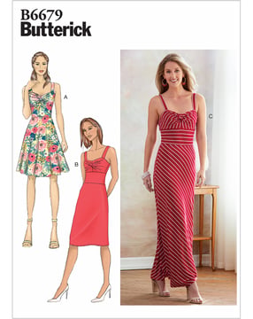 Patron Butterick Robe Pull Femme #B6679A5 Taille 32-40