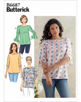 Patron Butterick pour chemisier femme #B6687Z Taille 42-48