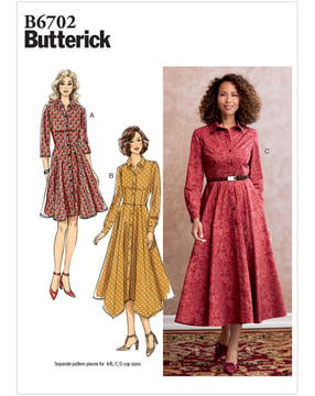 Patron Butterick Femme Robe #B6702E5 Taille 40-48