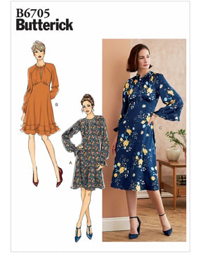 Patron Butterick Robe Femme #B6705A5 Taille 32-40