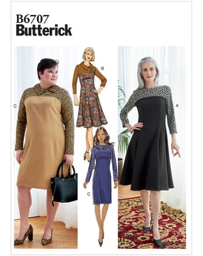 Patrons Butterick pour femme Robe #B6707B5 Taille 34-42