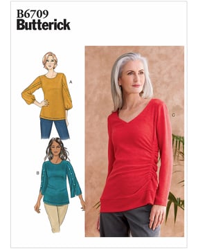 Patron Butterick pour chemisier femme #B6709ZZ tailles 44-52