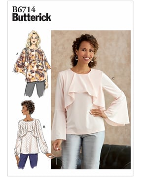 Patron Butterick pour femme Top Blouse #B6714Y Taille 34-42